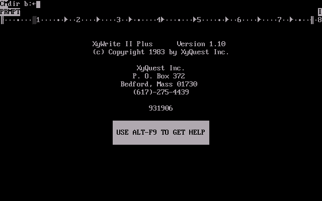 XyWrite II Plus - Splash